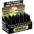 General Tools Mini Pocket Screwdriver 744DB